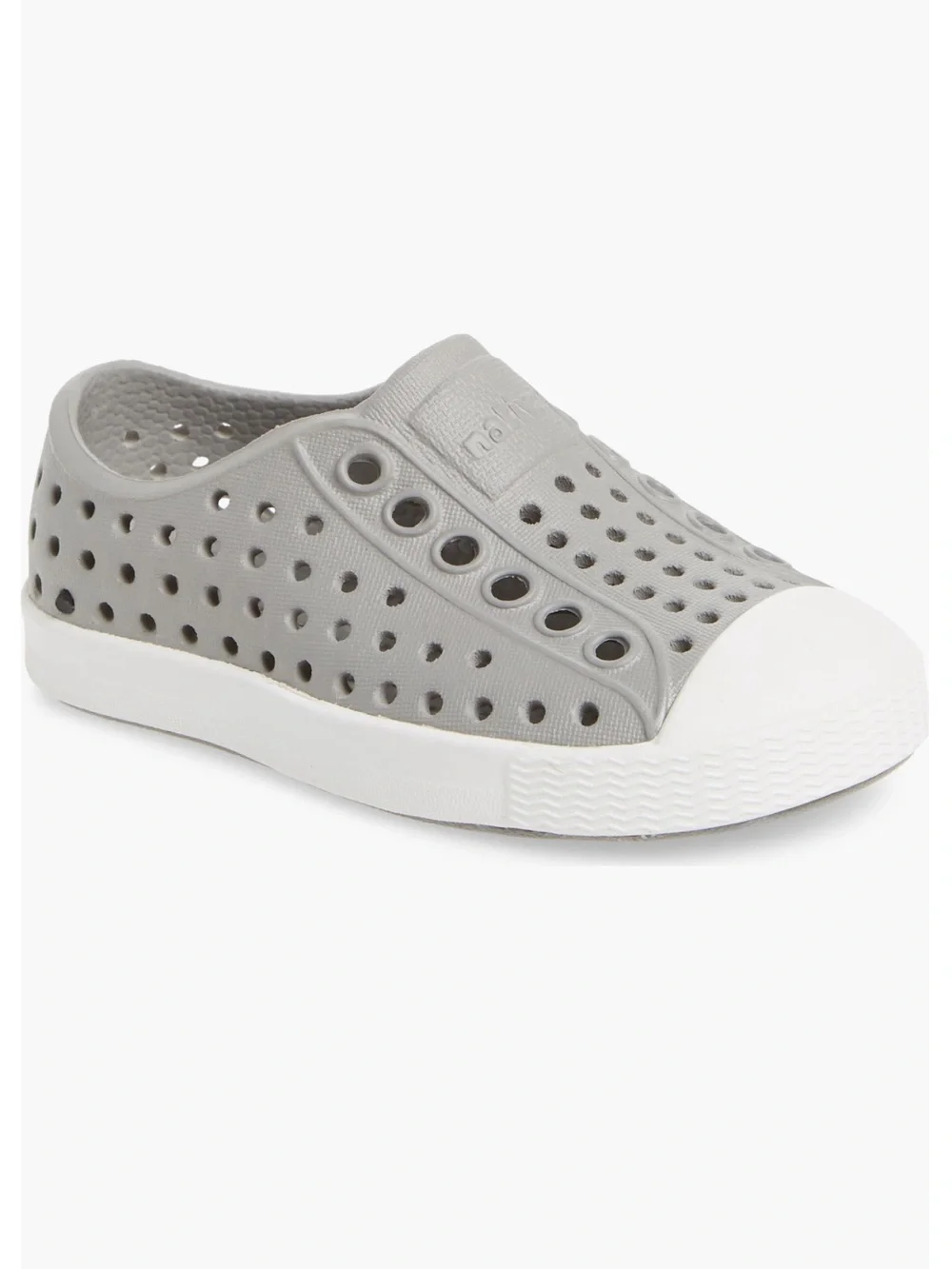 Native Jefferson Water Friendly Slip On Sneakers {pigeon grey/shell white} C5